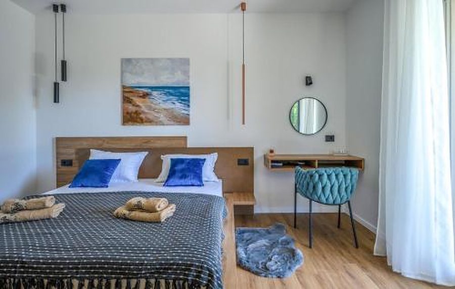 Bedroom with an extra-large double bed